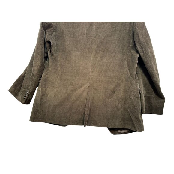 Chaps Mens Corduroy Blazer Jacket 42R Brown With Paisley Lining - Picture 13 of 14